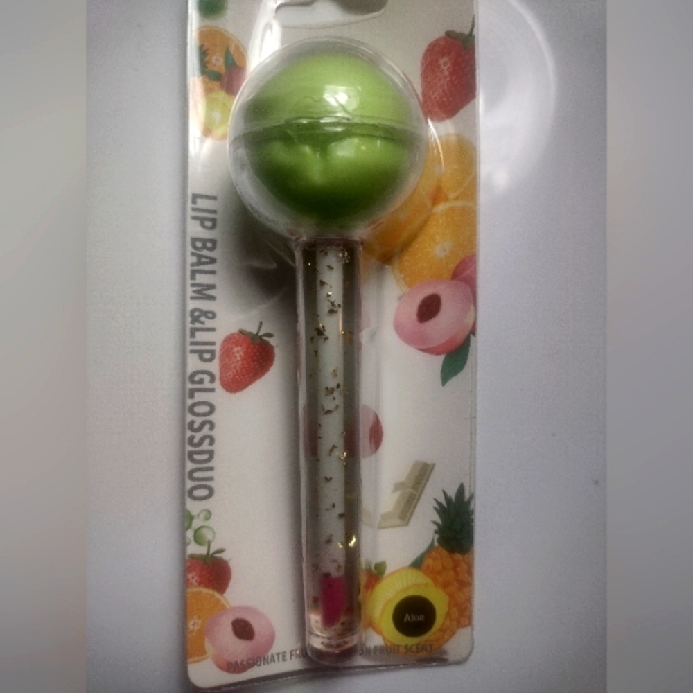 Lollipop Lip gloss Lip Balm Duo